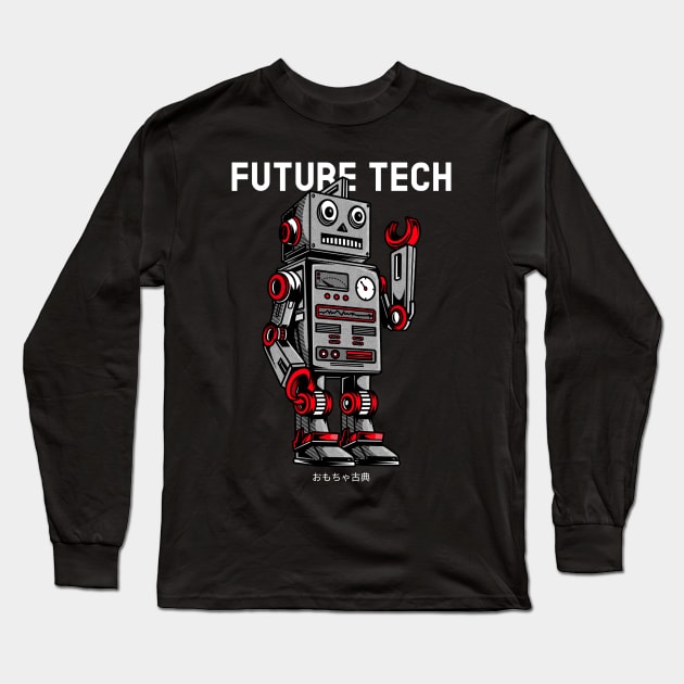 Future Tech Robot Long Sleeve T-Shirt by ApparelJunkie